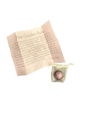 Mary Kay The Golden Rule Marble Purple Gold with Pouch and Description Card